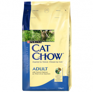 Cat Chow Adult Ton Balıklı ve Somonlu 1.5 kg Kedi Maması kullananlar yorumlar